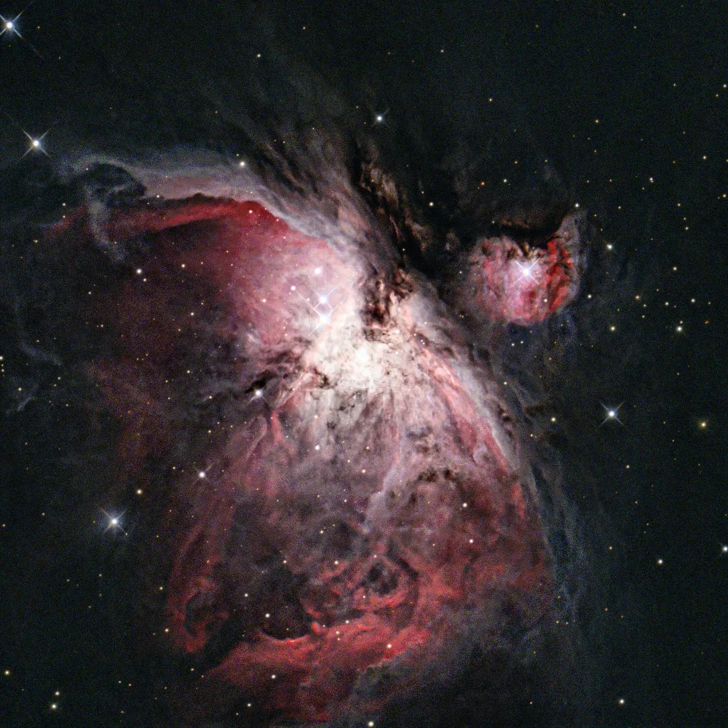 The great Orion Nebula
www.astro-winkerling.de
29 minutes of exposure time with #RC8 #Touptek533 #SkywatcherEQ8 at bortle 5 sky
#yourESA #astrofotografia #astrofotografie #astropicsdaily #winkerling #heinerweiss #astrofotografie #astrophotography #messier42 #heinerweiss_photography #heinerweissphotography #fuckelonmusk #skywatchereq8rpro #hutechidasnbz #backtonature #fightlightpollution #galacticnebula #CelestronRASA11 #zwoasi2600 #zwoasi #stopspacex #vhsschwandorf #regensburg #fotoclubregenstauf #Oberpfalz #passioneastrofotografia #apod